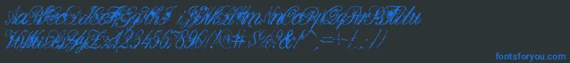 DeadlyEnglish Font – Blue Fonts on Black Background