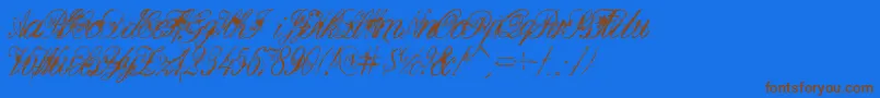 DeadlyEnglish Font – Brown Fonts on Blue Background