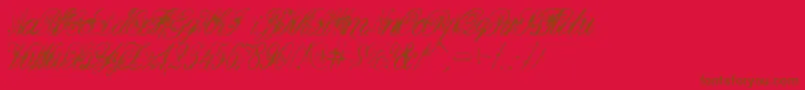 DeadlyEnglish Font – Brown Fonts on Red Background