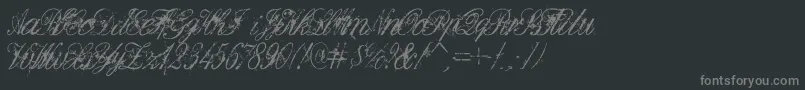 DeadlyEnglish Font – Gray Fonts on Black Background