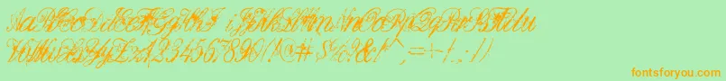 DeadlyEnglish Font – Orange Fonts on Green Background