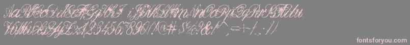 DeadlyEnglish-Schriftart – Rosa Schriften auf grauem Hintergrund