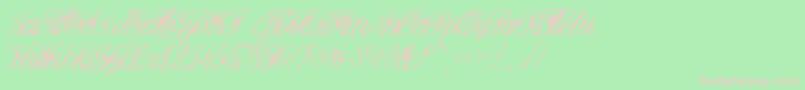 DeadlyEnglish Font – Pink Fonts on Green Background