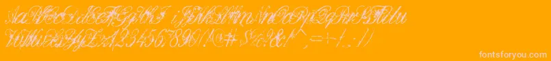 DeadlyEnglish Font – Pink Fonts on Orange Background
