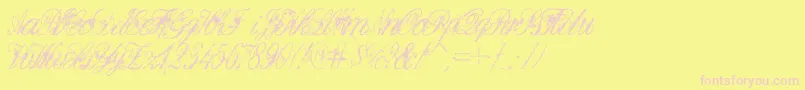 DeadlyEnglish Font – Pink Fonts on Yellow Background