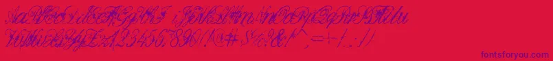DeadlyEnglish Font – Purple Fonts on Red Background
