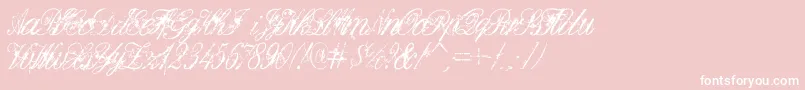 DeadlyEnglish-Schriftart – Weiße Schriften auf rosa Hintergrund