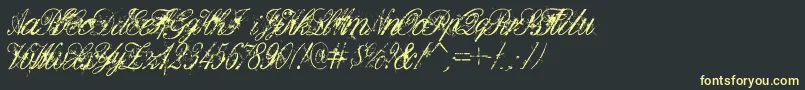 DeadlyEnglish Font – Yellow Fonts on Black Background