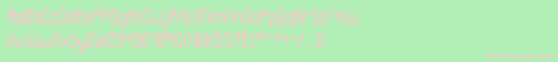 Zirconia Font – Pink Fonts on Green Background