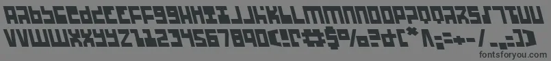 Ufohunterl-Schriftart – Schwarze Schriften auf grauem Hintergrund