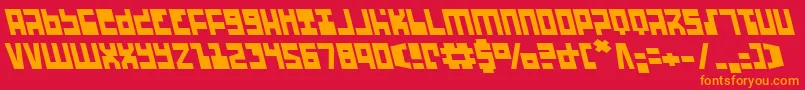 Ufohunterl Font – Orange Fonts on Red Background