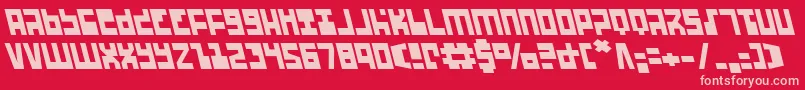Czcionka Ufohunterl – różowe czcionki na czerwonym tle