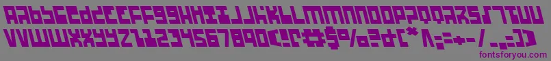 Ufohunterl Font – Purple Fonts on Gray Background