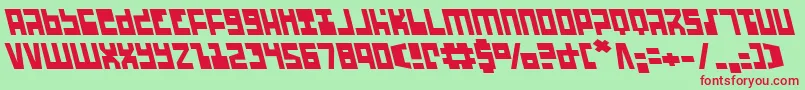 Шрифт Ufohunterl – красные шрифты на зелёном фоне