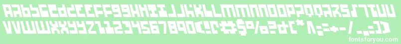 Ufohunterl Font – White Fonts on Green Background