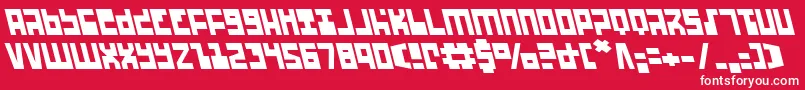 Ufohunterl Font – White Fonts on Red Background