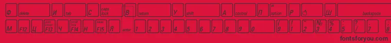 Police KeyfontrussianBold – polices noires sur fond rouge