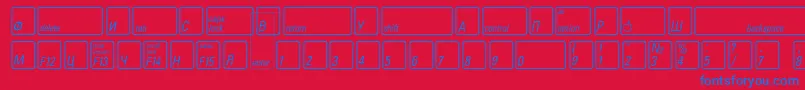 KeyfontrussianBold Font – Blue Fonts on Red Background