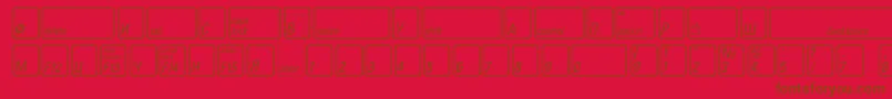 Fonte KeyfontrussianBold – fontes marrons em um fundo vermelho