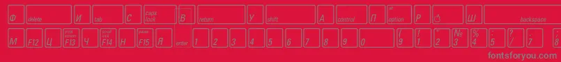 Шрифт KeyfontrussianBold – серые шрифты на красном фоне