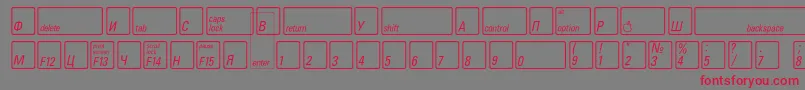 fuente KeyfontrussianBold – Fuentes Rojas Sobre Fondo Gris
