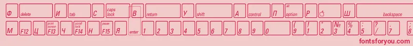 fuente KeyfontrussianBold – Fuentes Rojas Sobre Fondo Rosa