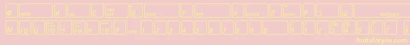 KeyfontrussianBold Font – Yellow Fonts on Pink Background