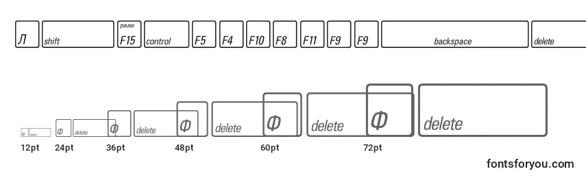 Größen der Schriftart KeyfontrussianBold