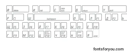 Überblick über die Schriftart KeyfontrussianBold