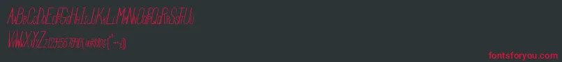 HbmSerenityItalic Font – Red Fonts on Black Background
