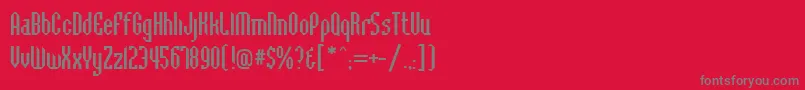 Baccusbevel Font – Gray Fonts on Red Background