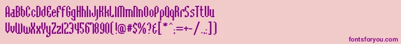 Baccusbevel Font – Purple Fonts on Pink Background