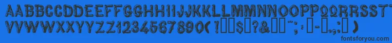 Woodbadge Font – Black Fonts on Blue Background