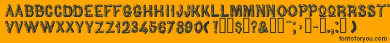 Woodbadge Font – Black Fonts on Orange Background