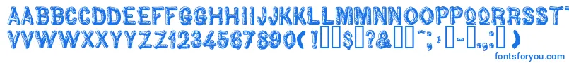 Woodbadge Font – Blue Fonts on White Background