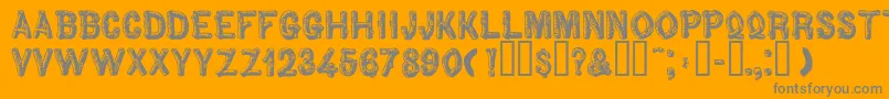 Woodbadge Font – Gray Fonts on Orange Background