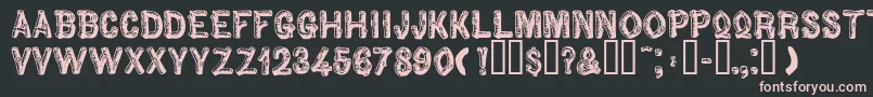 Woodbadge Font – Pink Fonts on Black Background