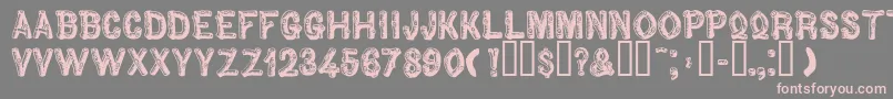 Woodbadge Font – Pink Fonts on Gray Background