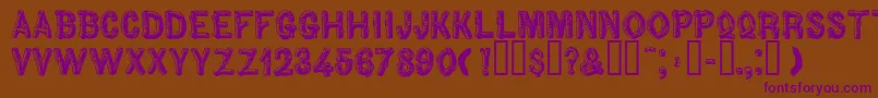 Woodbadge Font – Purple Fonts on Brown Background