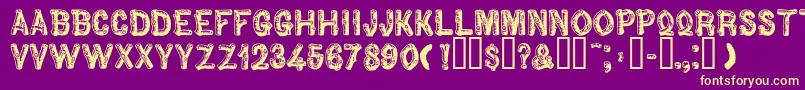 Woodbadge Font – Yellow Fonts on Purple Background