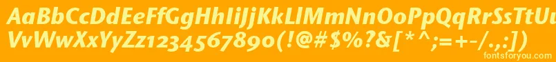 StoneSansOsItcTtBolditalic Font – Yellow Fonts on Orange Background