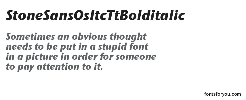 StoneSansOsItcTtBolditalic Font