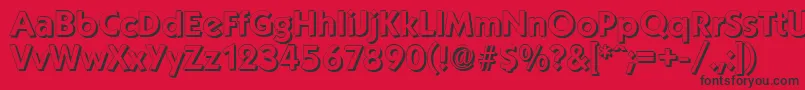 KoblenzshadowBold Font – Black Fonts on Red Background