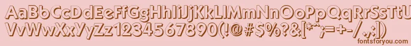 KoblenzshadowBold Font – Brown Fonts on Pink Background