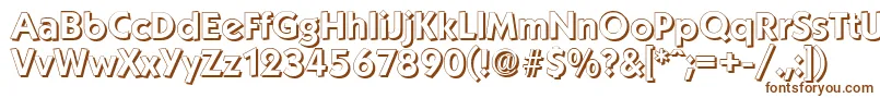 KoblenzshadowBold Font – Brown Fonts on White Background