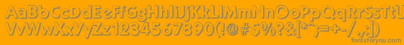 フォントKoblenzshadowBold – オレンジの背景に灰色の文字