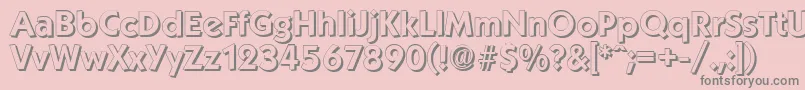 Saiba mais sobre a fonte KoblenzshadowBold Fonte KoblenzshadowBold – fontes cinzas em um fundo rosa