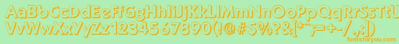 KoblenzshadowBold Font – Orange Fonts on Green Background