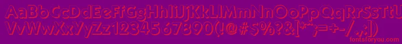 KoblenzshadowBold Font – Red Fonts on Purple Background
