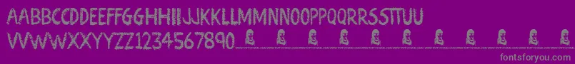 fuente AtomicNumber – Fuentes Grises Sobre Fondo Morado